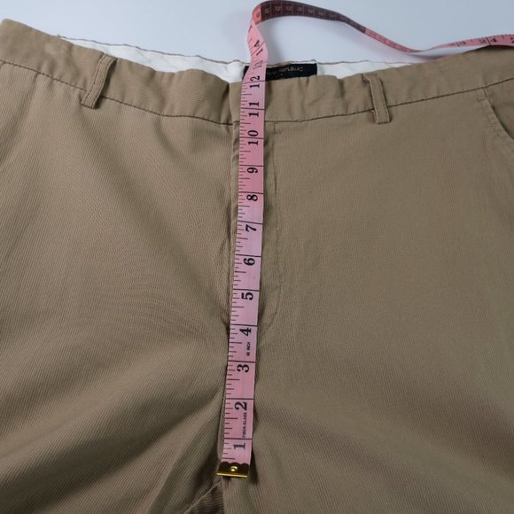 Banana Republic Mens Dress Pants Gavin 38 x 32 Flat Front Tan - Picture 10 of 12